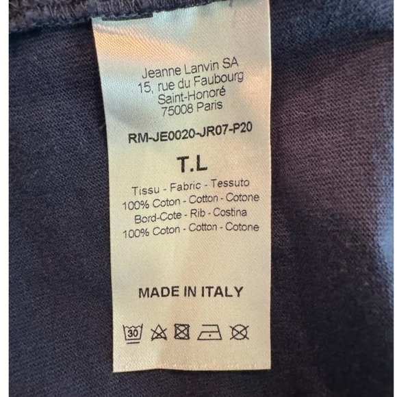 MEN'S LANVIN PARIS TEE SHIRT "GREETINGS FROM LANVIN" MADE IN ITALY - Picture 8 of 8